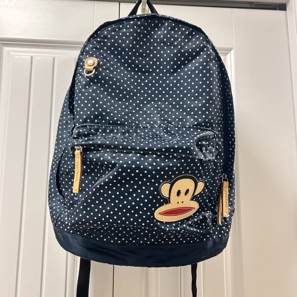 Paul Frank Navy Polka dot Backpack - Picture 1 of 12